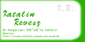 katalin revesz business card